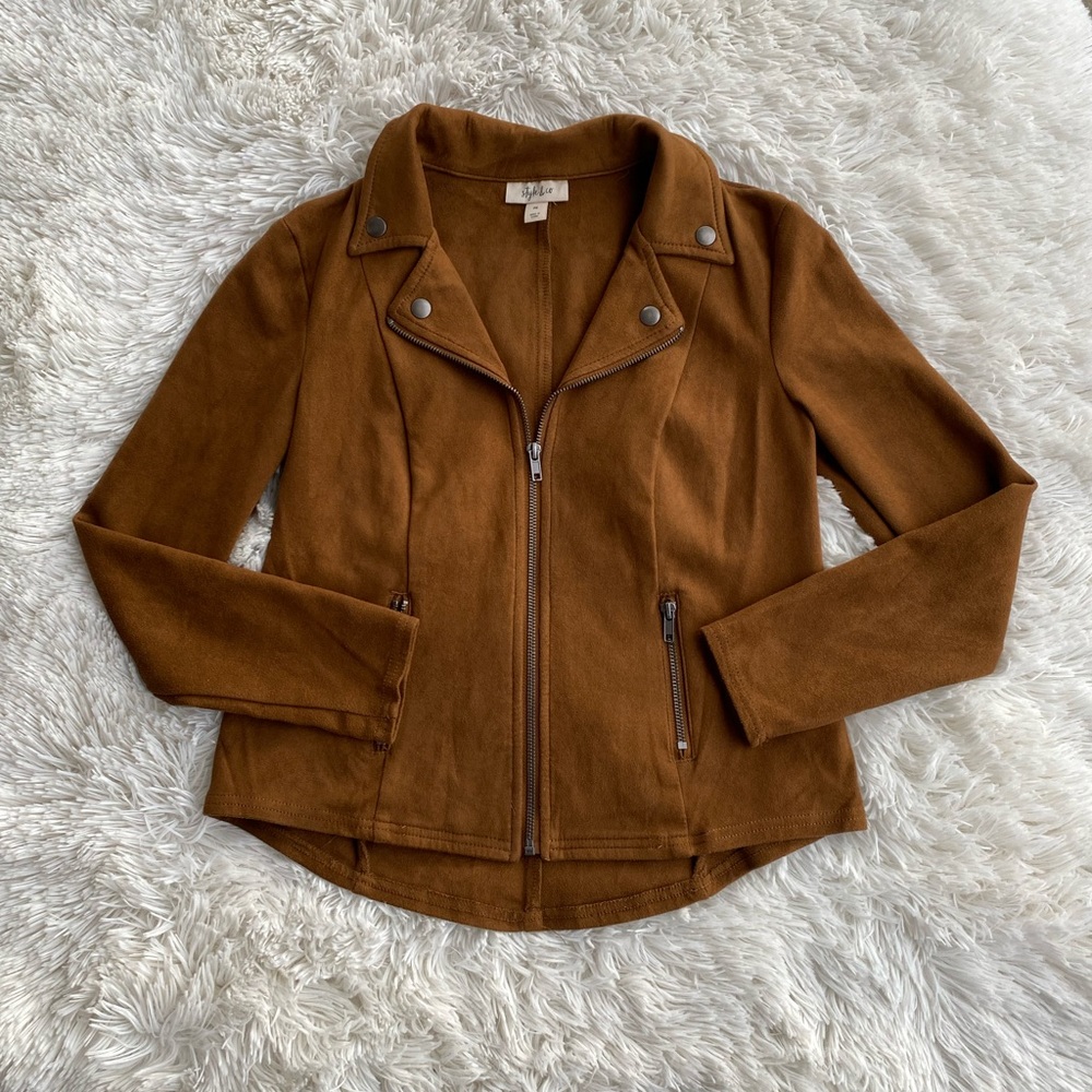 Style & Co Faux Suede Jacket